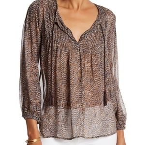 Joie Suzetta Blouse Caviar M NWT
